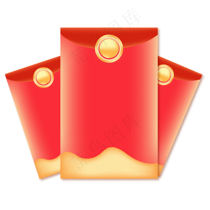 双十一立体质感红包(2000*2000px 300 dpi )ai矢量模版下载