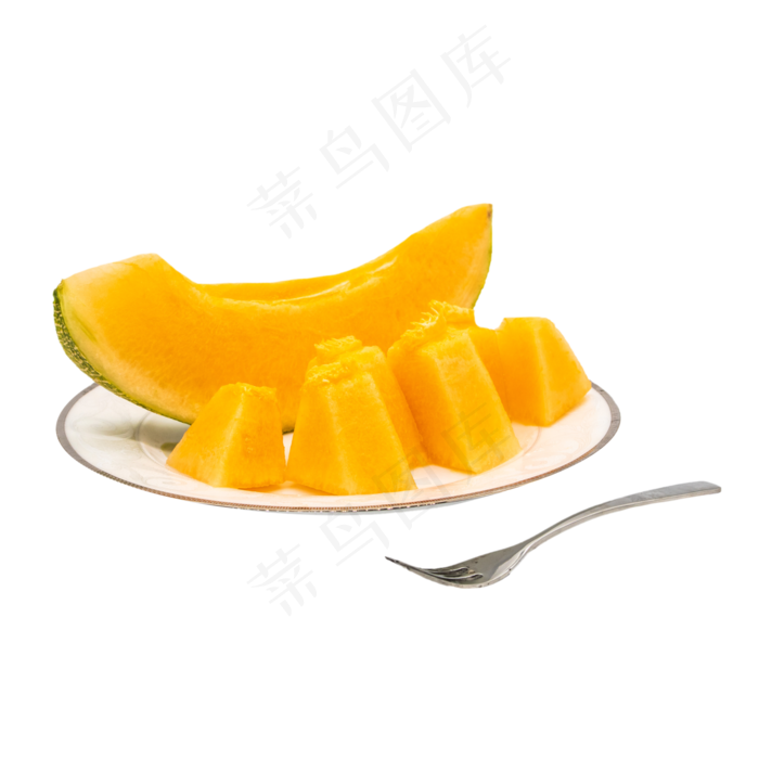 一盘水果哈密瓜