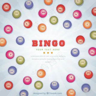 复古背景与宾果球