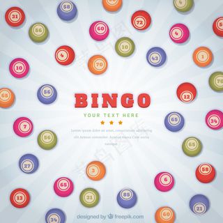 复古背景与宾果球