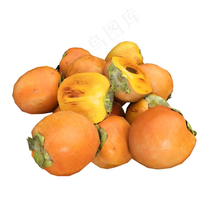 霜降节气水果柿子(2000*2000px 300 dpi )