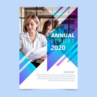 带照片的摘要年报模板