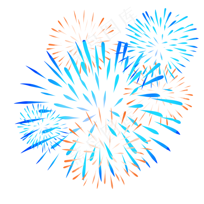 新年烟花四射(2000X2000(DPI:299))psd模版下载