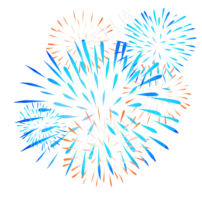 新年烟花四射(2000X2000(DPI:299))psd模版下载