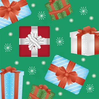 带礼物图案的圣诞快乐卡