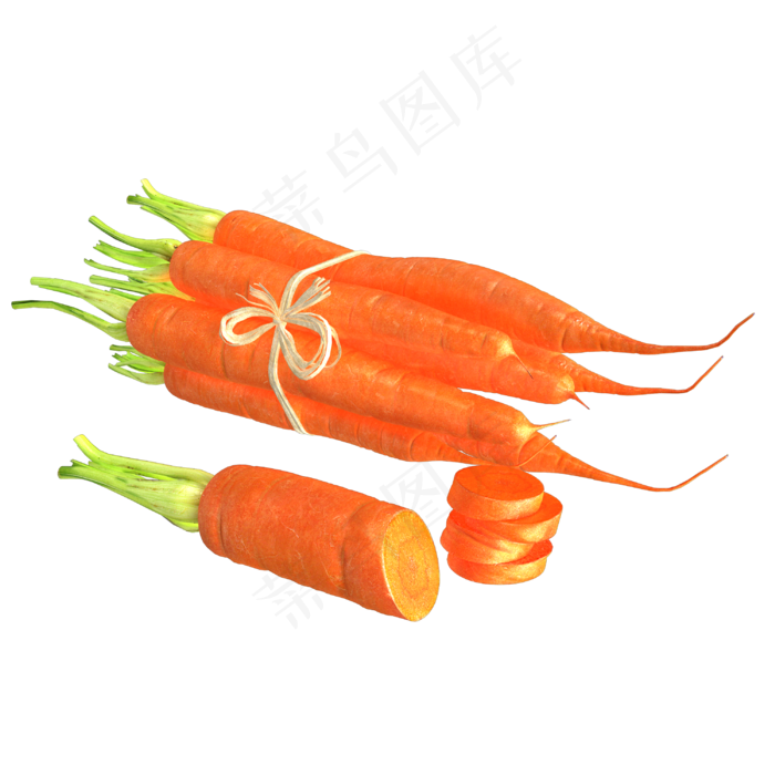 立体蔬菜胡萝卜(3000X3000(DPI:300))psd模版下载