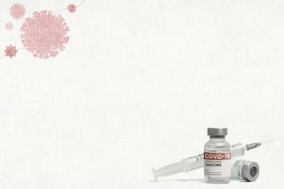 具有空白空间的冠状病毒疫苗治疗背景