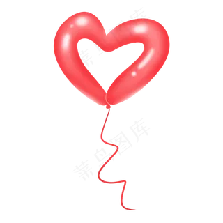 大红色七夕情人节爱心气球