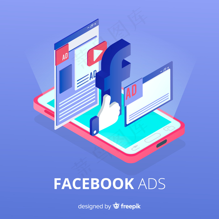 Facebook广告平面背景eps,ai矢量模版下载