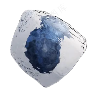 立体冰冻蓝莓png图