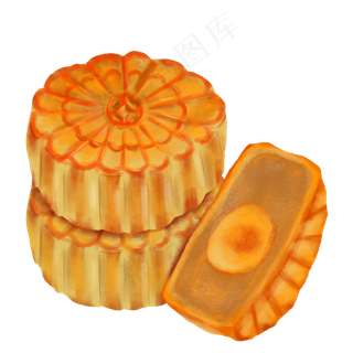 中秋节美食蛋黄月饼