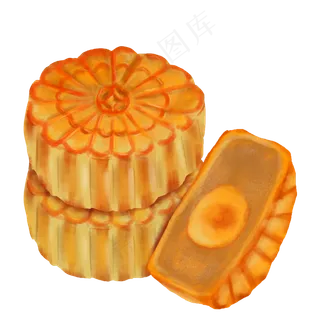 中秋节美食蛋黄月饼