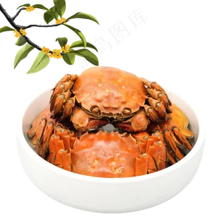 中秋节中秋团圆吃大闸蟹