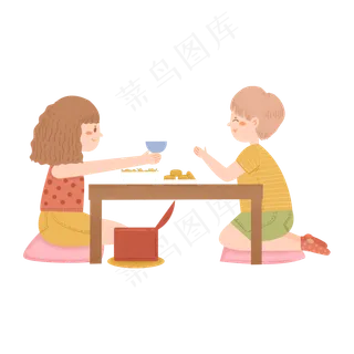 中秋节月饼节吃饭的情侣