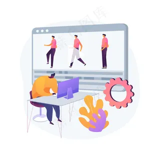 计算机动画抽象概念图