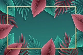 热带树叶壁纸风格