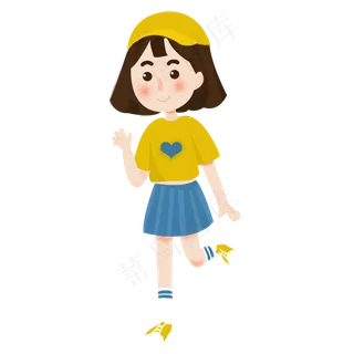 夏季搭配女生手绘元素