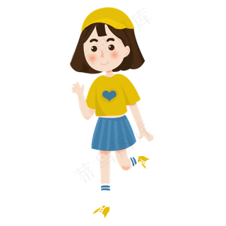 夏季搭配女生手绘元素