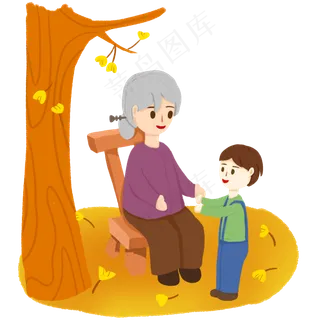 重阳节奶奶陪孙子玩