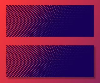 抽象彩色半色调横幅banner