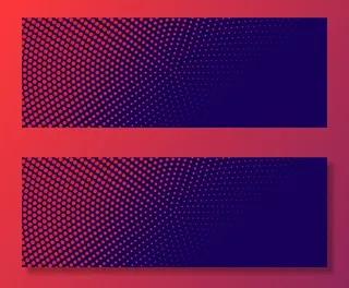 抽象彩色半色调横幅banner