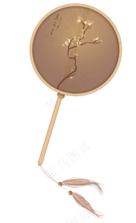 标题:中国风梅花团扇