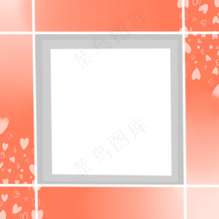 七夕手绘粉色渐变边框(2000X2000(DPI:300))psd模版下载
