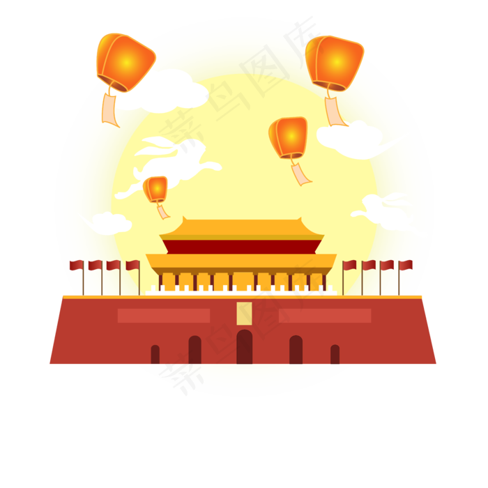 国庆中秋场景装饰