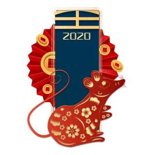 中国风鼠年边框