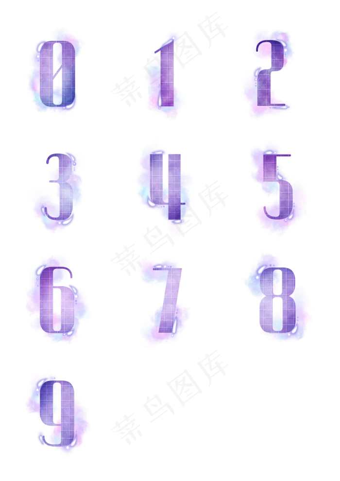 跨年倒计时10个数字(2480X3508(DPI:300))psd模版下载