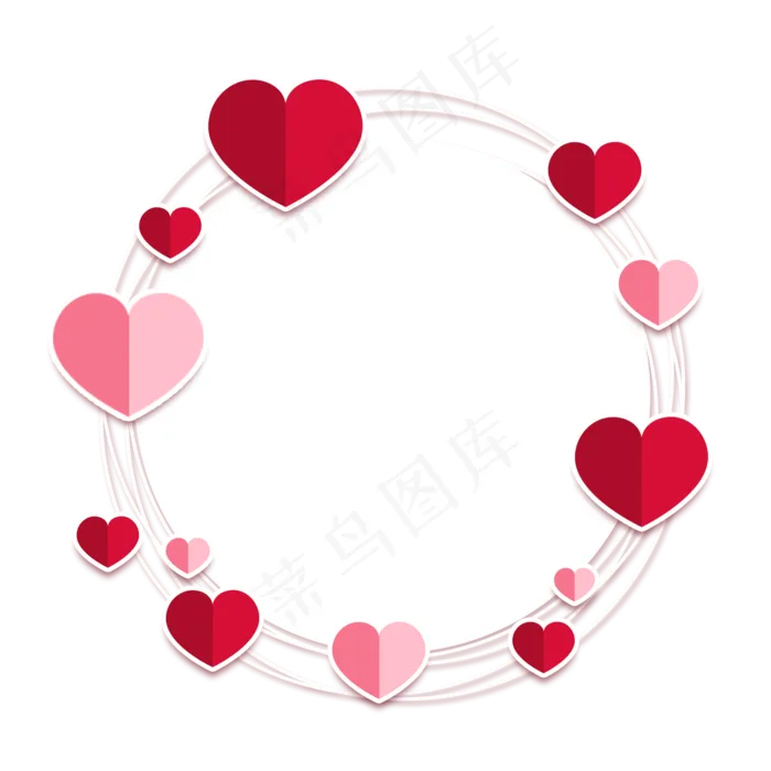红色爱心边框2(2185X2185(DPI:300))psd模版下载