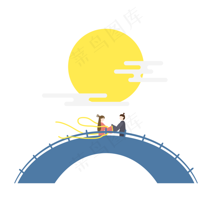 牛郎织女月下鹊桥相会