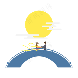 牛郎织女月下鹊桥相会