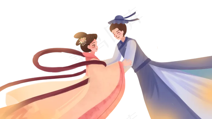 七夕情人节牛郎织女约会(2880X1620(DPI:300))psd模版下载