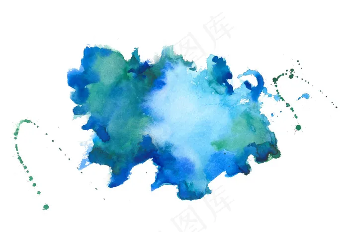 蓝色水彩泼水染色纹理背景eps,ai矢量模版下载
