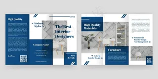 最小三折页小册子概念