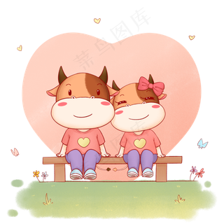 2021牛年形象png素材