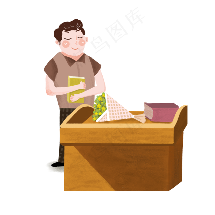 教师节献给老师鲜花png素材