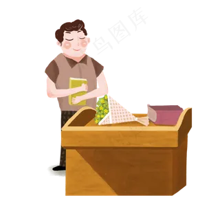 教师节献给老师鲜花png素材