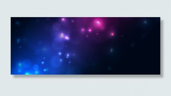 两种颜色的波光粼粼的散景灯光效果横幅banner