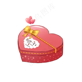 情人节心形礼盒手绘
