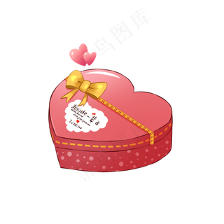 情人节心形礼盒手绘