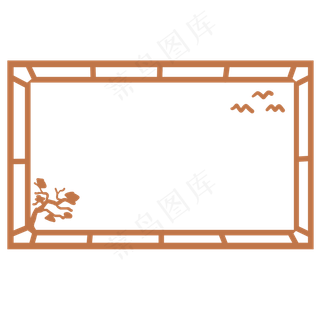 九重阳节主题松树边框