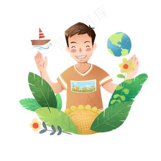 商用元素手绘园丁教师节小清新插