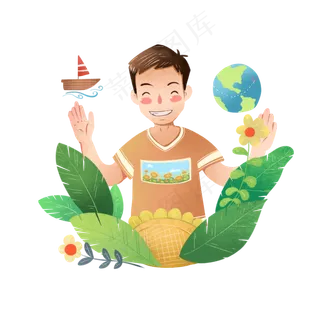 商用元素手绘园丁教师节小清新插