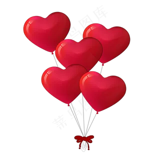 爱心气球节日气球光感渐变立体P
