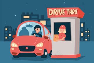 晚上开车穿过窗户