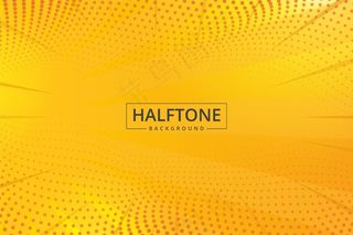 抽象半色调背景黄色阴影