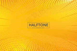 抽象半色调背景黄色阴影