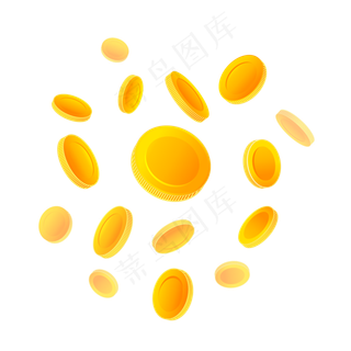 通用节日金币装饰元素